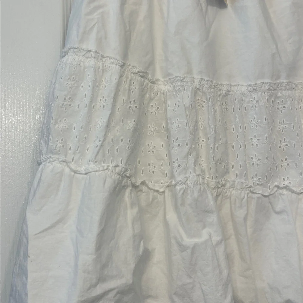 Women’s midi skirt White A-Line Skirt size Large Studio West - Picture 2 of 7